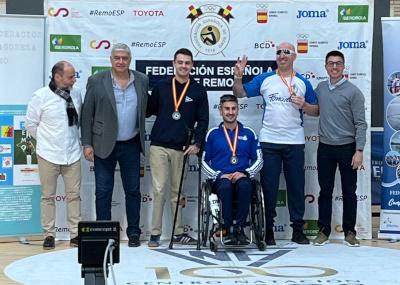 Oro Javier García Martínez en Paralímpico y Bronce Raúl Miguel Sánchez Hernández en absoluto, en el Campeonato de España de remoergómetro en Zaragoza Oro Javier García Martínez en Paralímpico y Bronce Raúl Miguel Sánchez Hernández en absoluto, en el Campeonato de España de remoergómetro en Zaragoza