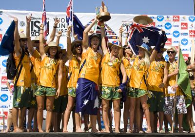 Australia gana el mundial de Surf junior por cuarta vez consecutiva Australia gana el mundial de Surf junior por cuarta vez consecutiva