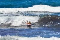 Ilenia Suárez y Jonathan Vega, ganadores «absolutos» en el nacional de bodyboard de Arucas 