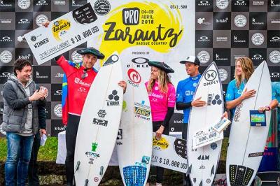 Los franceses se adueñan de la txapela del PRO ZARAUTZ: ¡JORGANN COUZINET y PAULINE ADO, CAMPEONES! Los franceses se adueñan de la txapela del PRO ZARAUTZ: ¡JORGANN COUZINET y PAULINE ADO, CAMPEONES!