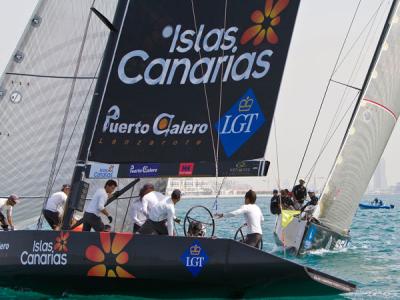 Islas Canarias Puerto Calero 6º al finalizar la parte de Match Race. Comienza la competición de flota Islas Canarias Puerto Calero 6º al finalizar la parte de Match Race. Comienza la competición de flota