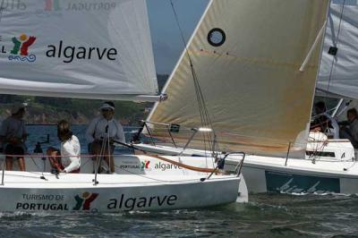 Bigboy Náutica, (Rayco Tabares), Marina Coruña (Pablo Chavert) y Turismo do Algarve (Gonzalo Araújo) podio provisional del nacional J80