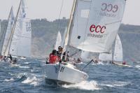El viento, protagonista de la segunda jornada del Campeonato de España J 80 disputado en el Abra