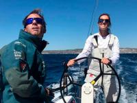 Iker Martínez y Natalia Vía-Dufresne lideran el campeonato de Europa Mixto Offshore