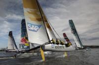 SAP Extreme Sailing Team sube escalones en la clasificación en el Acto 6 de Cardiff