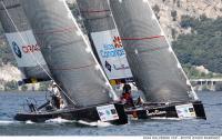 Tras más de once horas en el agua no se ha podido completar el Round Robin,de la RC 44 Malcesine Cup