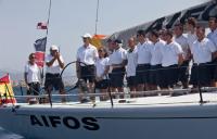 S.A.R. el Príncipe de Asturias preside el homenaje de la Copa del Rey Audi Mapfre al almirante Marcial Sánchez Barcáiztegui