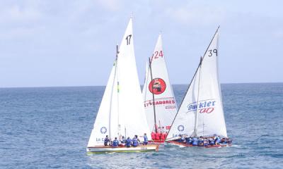 El bote POLIVELA BUCKLER 00, primero en salir en el torneo Eliminatorio La Caja de Canarias de Vela Latina Canaria