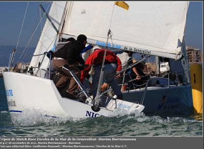 La UPV lidera el I Open de Match Race Escolas de la Mar Generalitat - Burriananova 