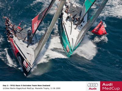 Emirates Team New Zealand pone la directa en TP52 y Roma lidera en GP42 Emirates Team New Zealand pone la directa en TP52 y Roma lidera en GP42