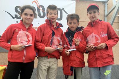 El equipo cartagenero SPAR SURESTE SAILING de optimist hace historia en la Región de Murcia