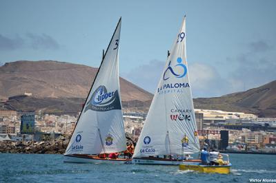 El Hospital La Paloma Pueblo Guanche campeón del Trofeo Federación de Vela Latina Canaria.