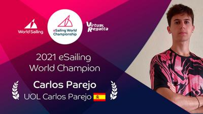 El  regatista del Club Náutico Sevilla Carlos Parejo, campeón de mundo de vela virtual. 