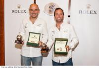 Iker Martínez y Xabi Fernández han recibido hoy en Madrid el trofeo ISAF Rolex World Sailor of the Year Award 