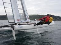 LITTLE AMERICA´S CUP 2013. Dos catamaranes suizos esperan competir en Falmouth. 