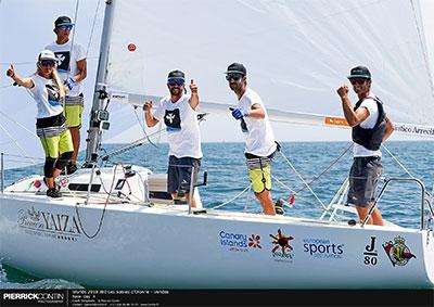 Rayco Tabares campeón del Mundo de J80.Iker Almondoz plata. Juan L Paez Campeón del Mundo Corinthias