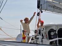 Cerrada lucha delante del frente en la Primera jornada del NY-BCN Transoceanic Sailing Record