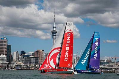 Dongfeng se lleva una complicada New Zealand Herald In Port Race