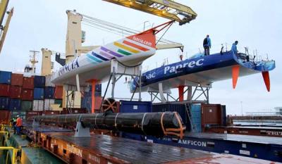Dos participantes de la Barcelona World Race llegan en carguero desde el Caribe Dos participantes de la Barcelona World Race llegan en carguero desde el Caribe