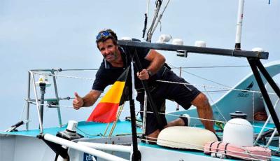 El patrón belga Denis Van Weynbergh apuntando a la Vendée Globe 2020 El patrón belga Denis Van Weynbergh apuntando a la Vendée Globe 2020