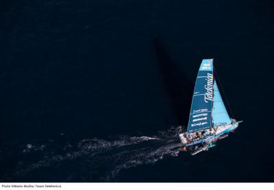 El “Telefónica” comienza a recuperar millas y en el parte de las 11:00 hora española se coloca como el barco más rápido de la flota