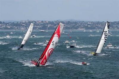 MAPFRE lidera la flota de la Volvo Ocean Race en la salida de la etapa reina MAPFRE lidera la flota de la Volvo Ocean Race en la salida de la etapa reina