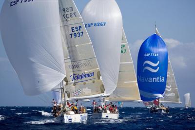 El Telefónica, primer lider de la  Worl Cup Islas Canarias de ORC 670 en aguas de Puerto Calero