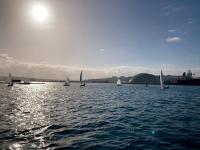 Fin de semana completo en la bahía con pruebas de vela ligera y cruceros organizado por el Náutico coruñés