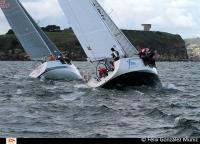 GS1, clase I, el Universidad de Oviedo Grupo Isastur,en la II y el Leónidas, C III,ganadores de la1ª regata del Trofeo de Otoño de Cruceros del Real Club Astur de Regatas.