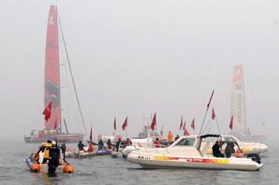 Sin regata en Qingdao por la niebla. Mañana domingo se intentará celebrar las pruebas anuladas Sin regata en Qingdao por la niebla. Mañana domingo se intentará celebrar las pruebas anuladas