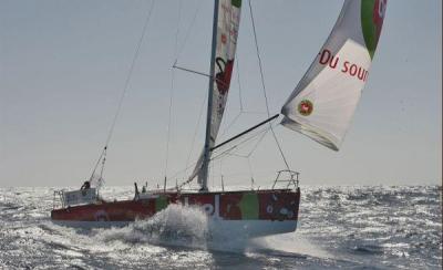 Romain Attanasio y Samantha Davies primeros en el Top de la Isla de La Palma en la Transat AG2R LA MONDIALE