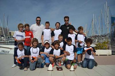 Alejandro Arroyo vencedor de la copa autonómica de vela infantil y del campeonato autonómico optimist b 2014.    