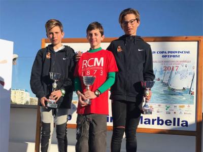 Antonio Villalón se anota el provincial de Optimist de Marbella Antonio Villalón se anota el provincial de Optimist de Marbella