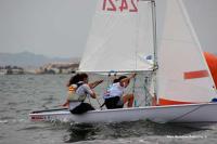 Begoña Pérez y Cristina Fourcade del Centro Ibérico de Vela y Lola y Carmen Coello, del Spar Sailing Team, plata y bronce en en Europeo de L´Equipe