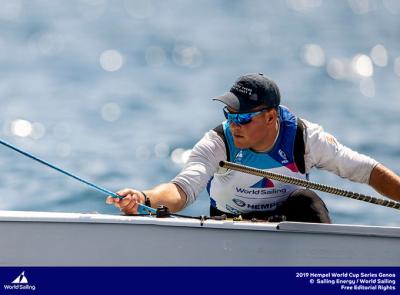 Cardona y Muscat en la Medal Race de Atenas