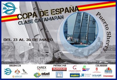 Cuarenta regatistas se juegan la Copa de España de Catamarán en la Bahía de Cádiz