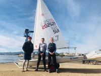 El equipo de regatas de Ginebra y el del Club Nàutic Cambrils entrenan conjuntamente antes del Campeonato de España de Láser 4.7 