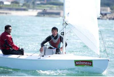 El fuerte viento fue el plato del día en el Trofeo Milaneza celebrado el pasado fin de semana en aguas de Leixoes