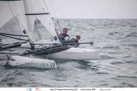 El tándem gallego canario formado por Fernando Echávarri y Tara Pacheco se ha clasificado 5ºdel Europeo de Nacra