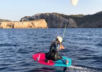 El viento impidió que se completara el desafío de la Vuelta a Ibiza y Formentera en kitefoil