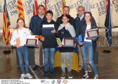 Javier Ojeda, María Perelló, Pol Núnez y Nicola Sadler, nuevos campeones de España de Optimist