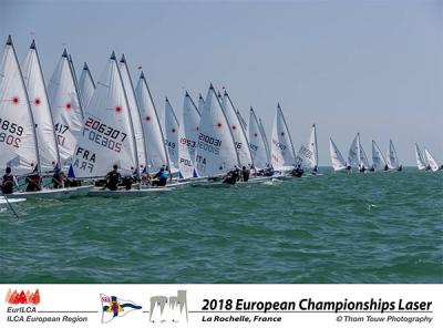 Joel Rodríguez destaca entre la flota española en el Europeo de Laser Joel Rodríguez destaca entre la flota española en el Europeo de Laser