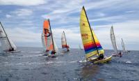 Juan Antonio Llabrés y Ana Tomás y Pascual Blanco, ganan el Trofeo CN Les Basetes de catamaranes