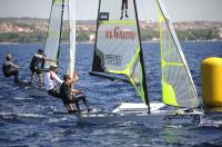 Los Alonso acusan la competitividad en el grupo Oro del Europeo de 49er   