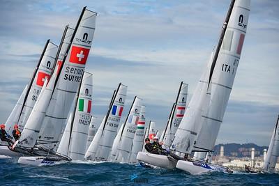 Marie Mazuay y Clément Guignard lideran la Nacra 15 European Super Series de Barcelona Marie Mazuay y Clément Guignard lideran la Nacra 15 European Super Series de Barcelona