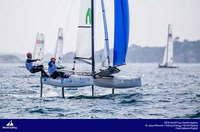 Martínez/Maslivets (Nacra 17) y Mas/Cantero (470) son terceros en la Copa del Mundo en Hyeres Martínez/Maslivets (Nacra 17) y Mas/Cantero (470) son terceros en la Copa del Mundo en Hyeres