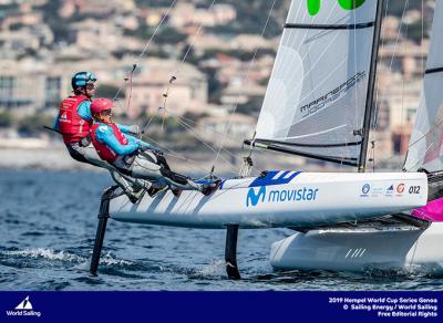 Martínez y Maslivets, segundos en Nacra 17 antes de la regata final de la Copa del Mundo de Génova Martínez y Maslivets, segundos en Nacra 17 antes de la regata final de la Copa del Mundo de Génova