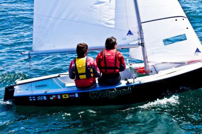 Nacho Campos y Nuria Búa finalizan segundos en el Campeonato de Portugal de vaurien