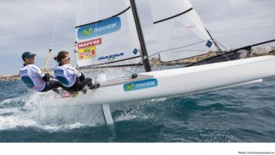 Podio parcial para Iker y Tara en el Europeo de Nacra 17