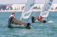 Rafael Ruiz, nuevo líder de la XX Liga de Patín a Vela en la bahía de Cádiz